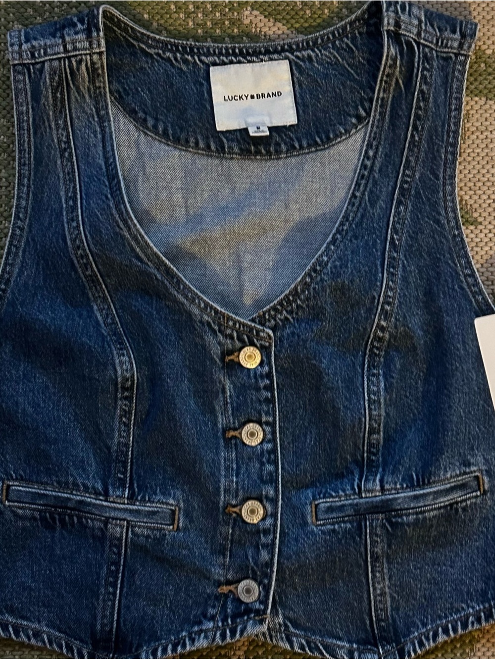 Lucky Brand women’s denim vest NWT size M